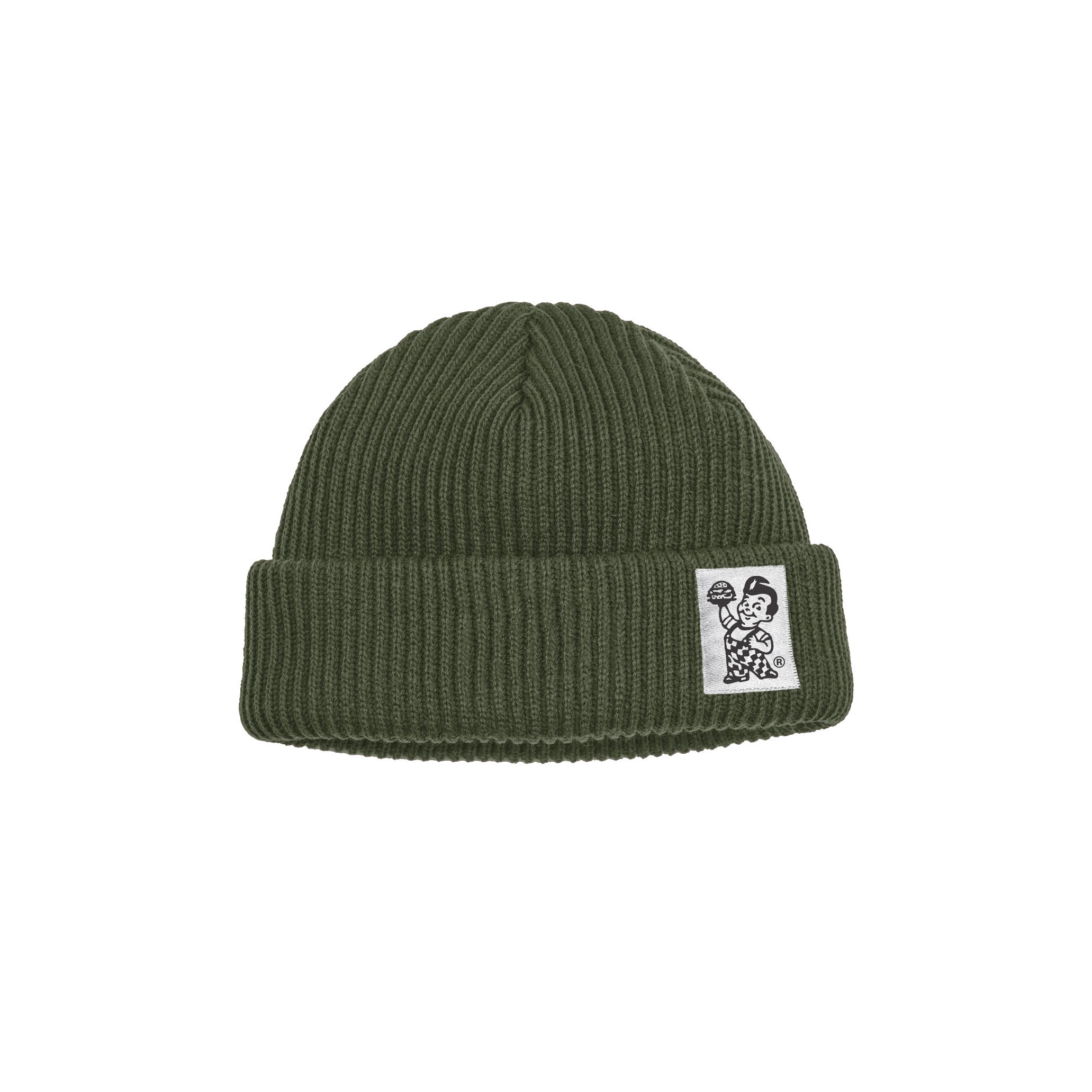 Burnout Army Green Beanie – Bob's Big Boy Burbank